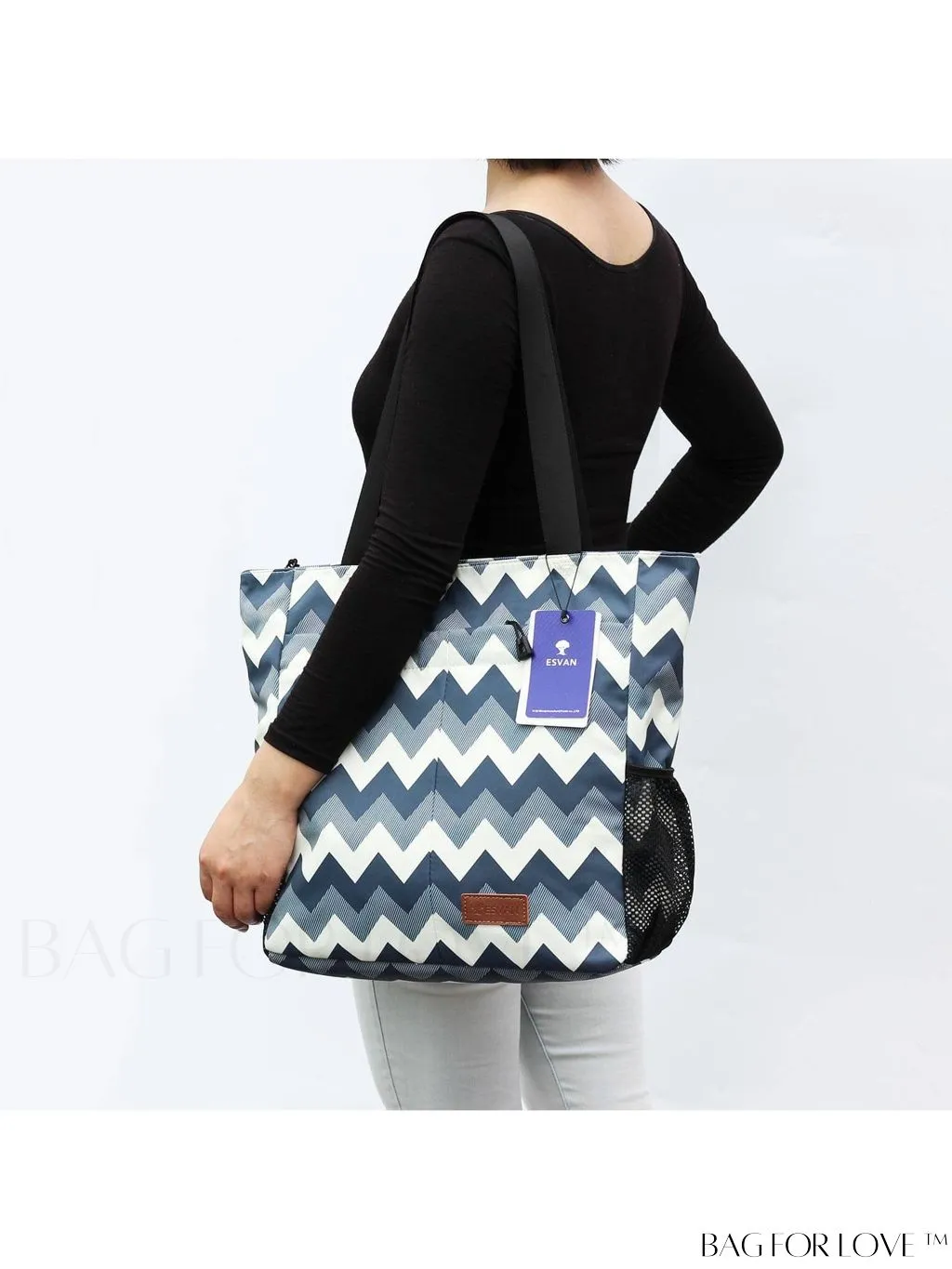 BagForLove - Water-Resistant Floral Tote Bag: Large, Multi-Pocketed for Gym, Work, Travel, Beach - Daily Essential