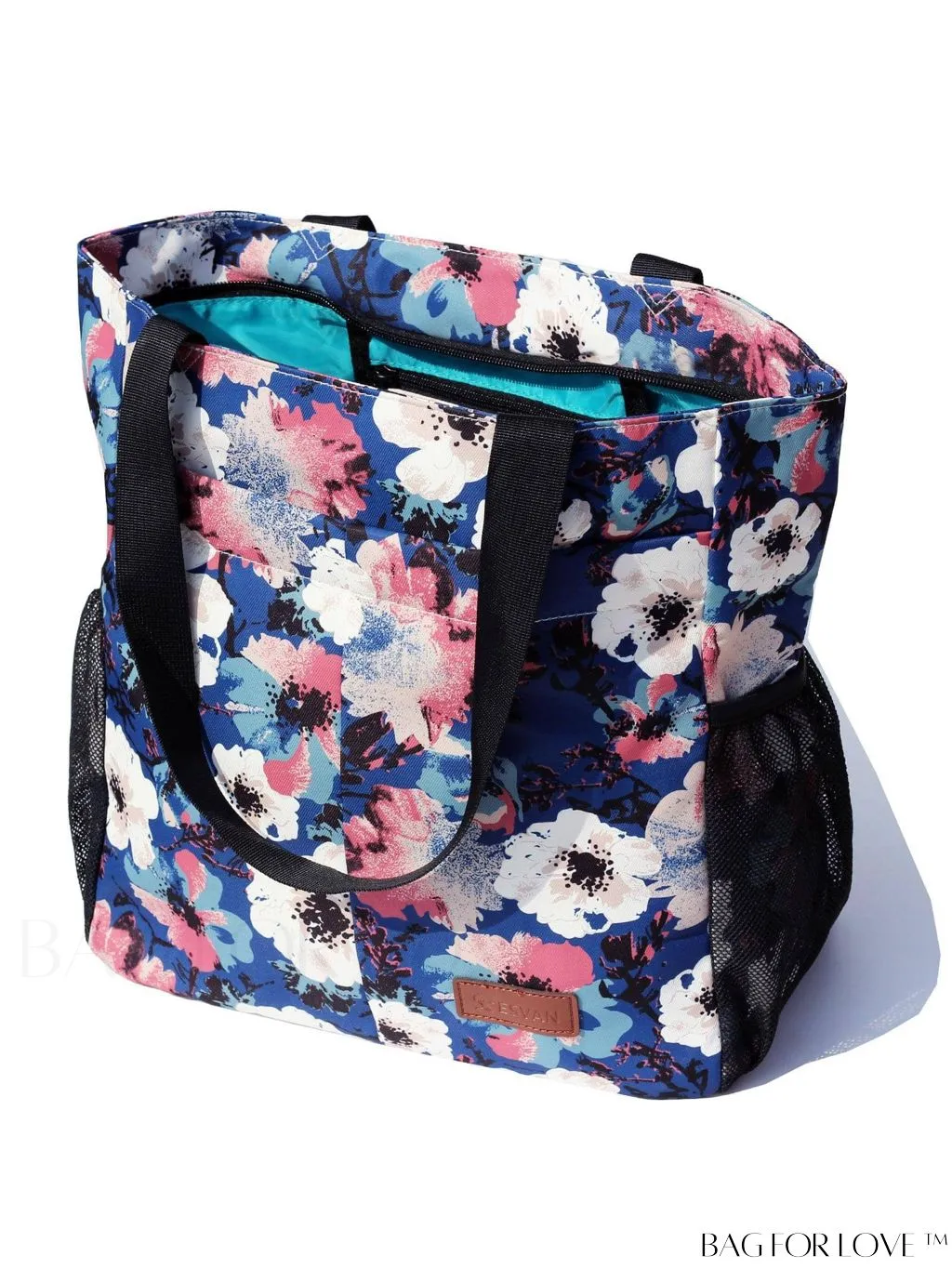 BagForLove - Water-Resistant Floral Tote Bag: Large, Multi-Pocketed for Gym, Work, Travel, Beach - Daily Essential