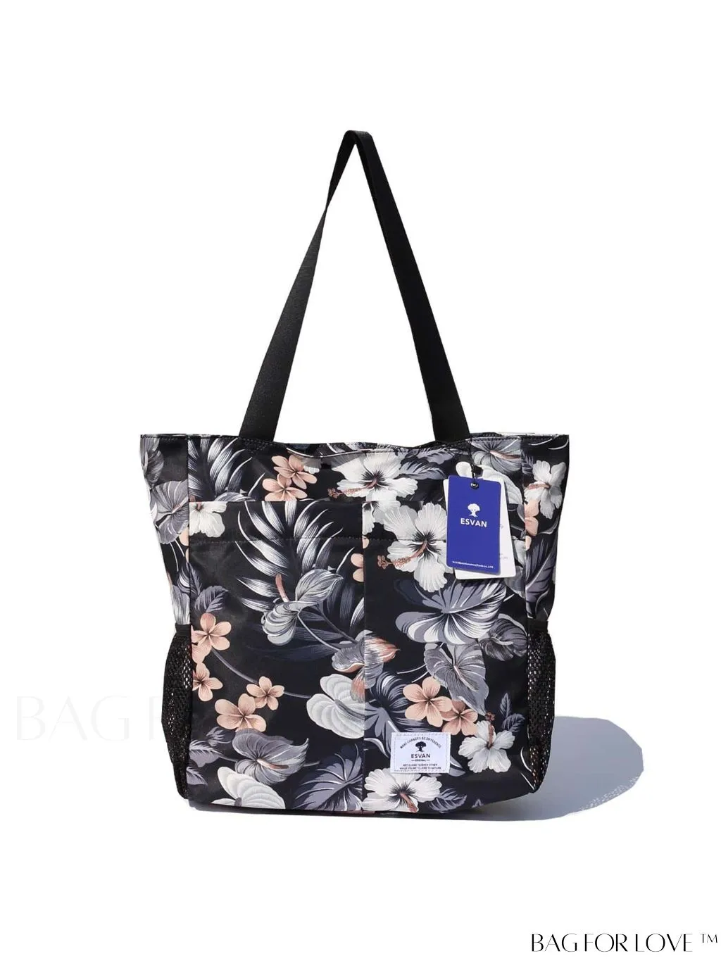 BagForLove - Water-Resistant Floral Tote Bag: Large, Multi-Pocketed for Gym, Work, Travel, Beach - Daily Essential