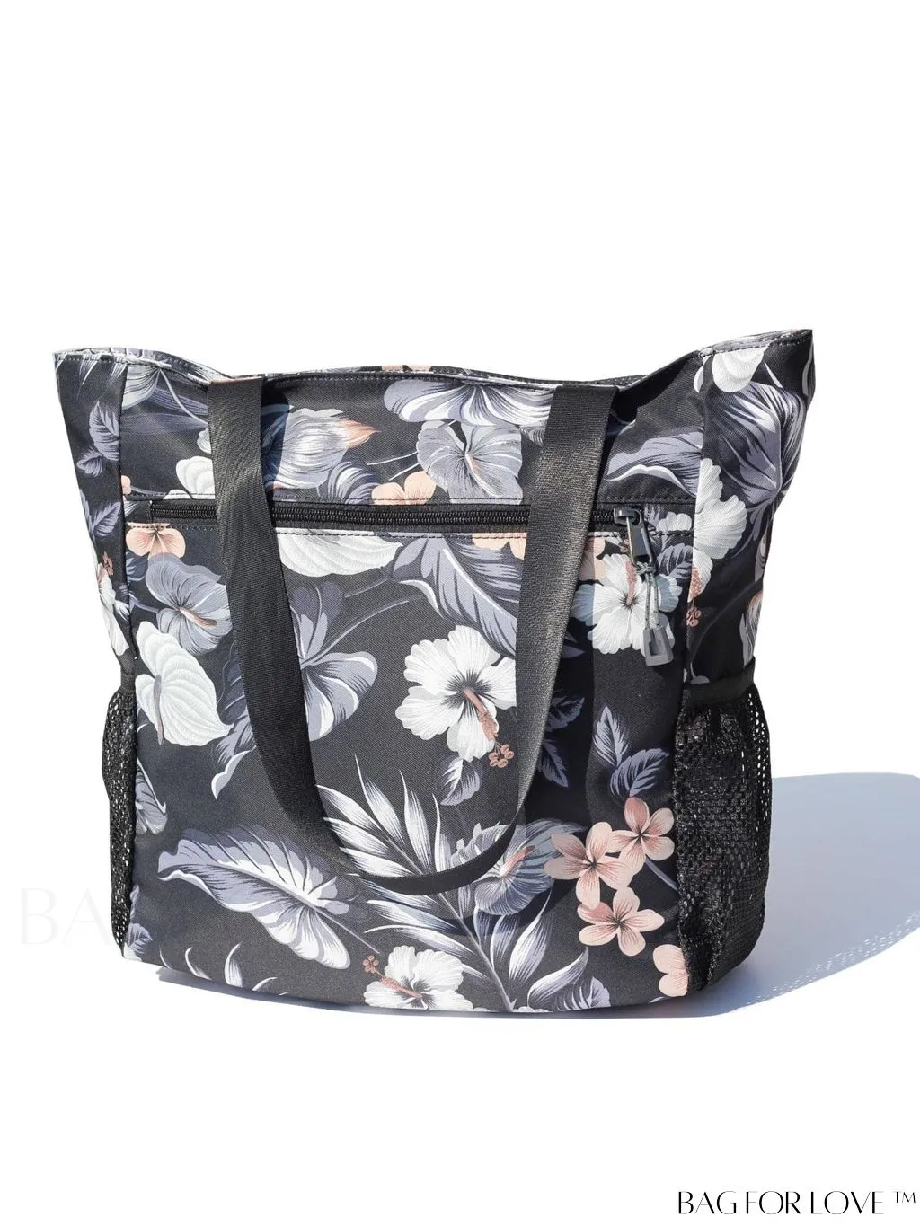 BagForLove - Water-Resistant Floral Tote Bag: Large, Multi-Pocketed for Gym, Work, Travel, Beach - Daily Essential