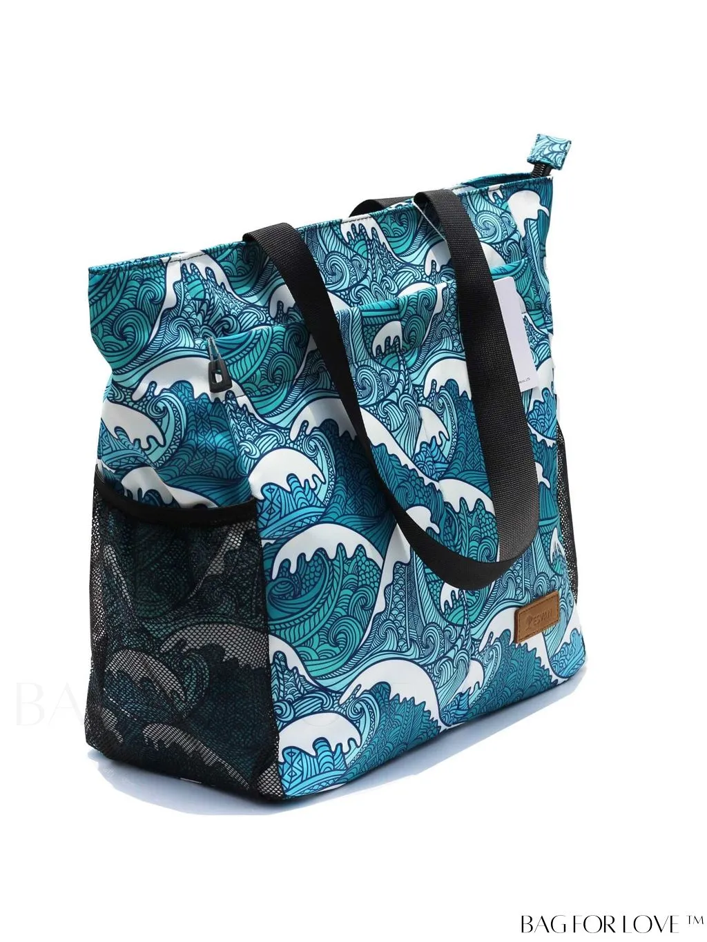 BagForLove - Water-Resistant Floral Tote Bag: Large, Multi-Pocketed for Gym, Work, Travel, Beach - Daily Essential