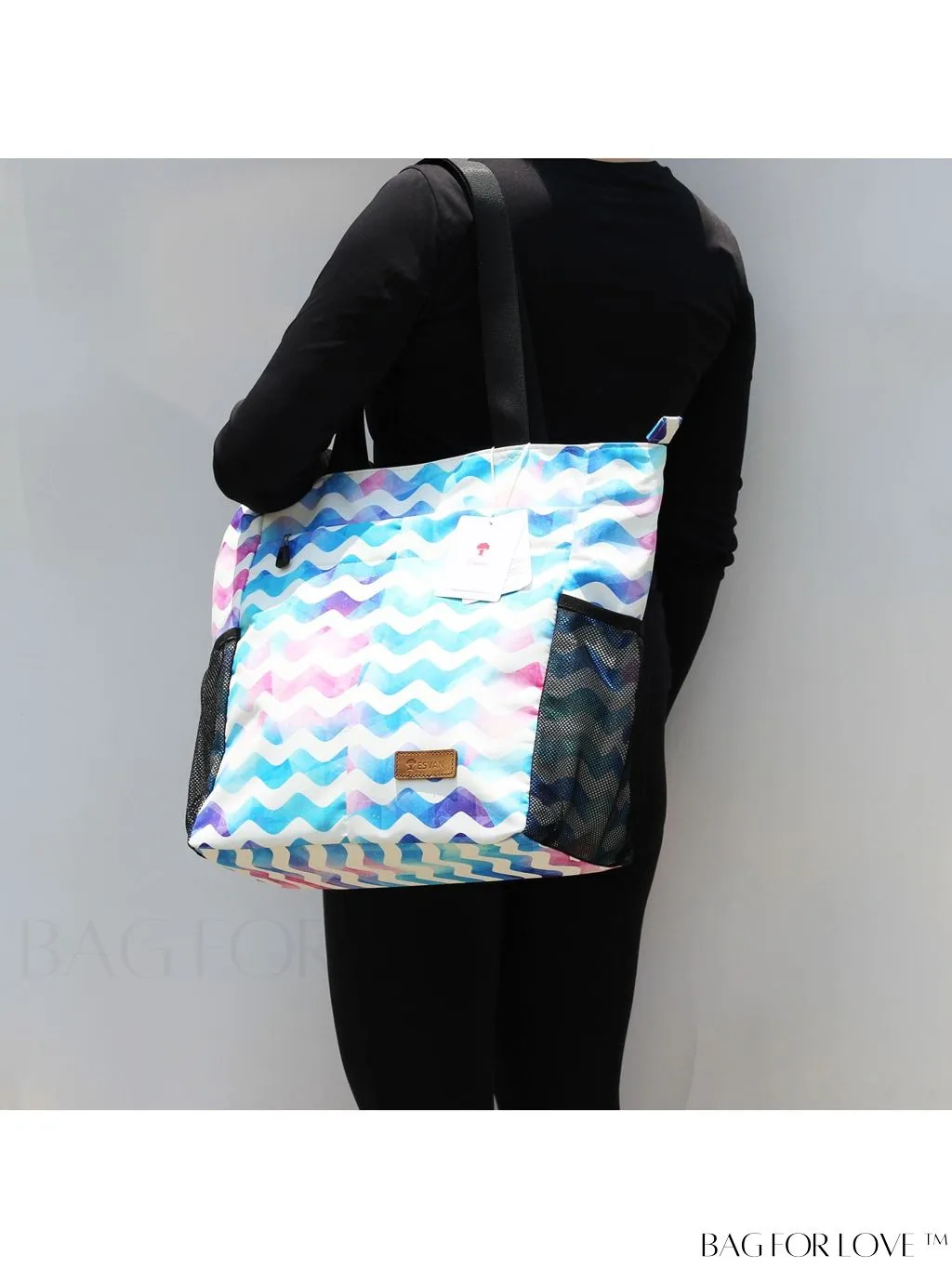 BagForLove - Water-Resistant Floral Tote Bag: Large, Multi-Pocketed for Gym, Work, Travel, Beach - Daily Essential