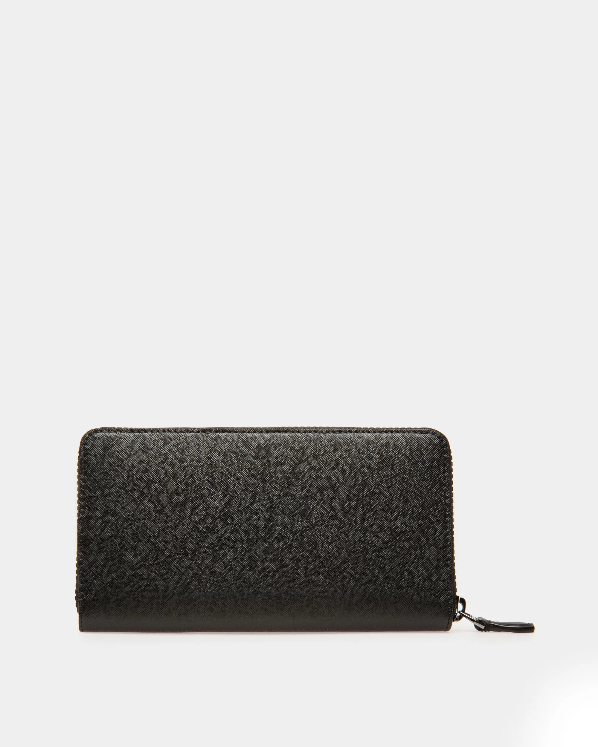 Balen Recycled Leather Travel Wallet In Black