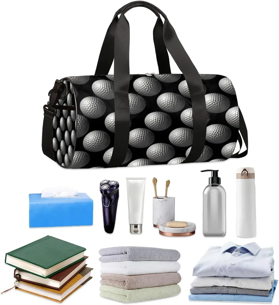 Ball Golf Pattern Travel Duffle Bag Gym Bag for Women Men Lightweight Carry on Duffel Bag for Sports Gyms Weekend Getaway