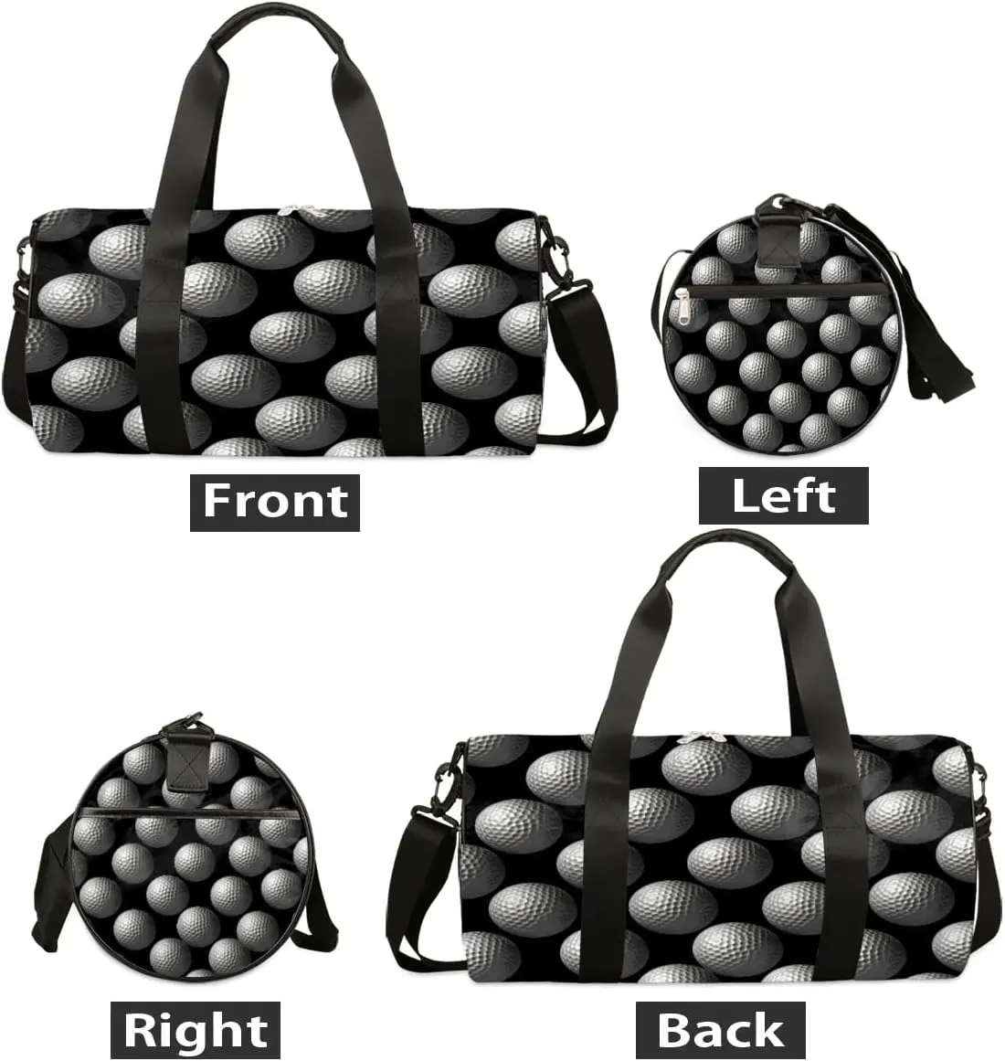 Ball Golf Pattern Travel Duffle Bag Gym Bag for Women Men Lightweight Carry on Duffel Bag for Sports Gyms Weekend Getaway