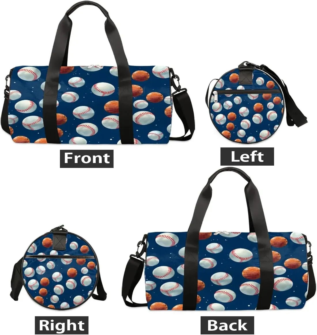 Ball Travel Duffle Bag Gym Bag for Women Men Lightweight Carry on Duffel Bag for Sports Gyms Weekend Getaway
