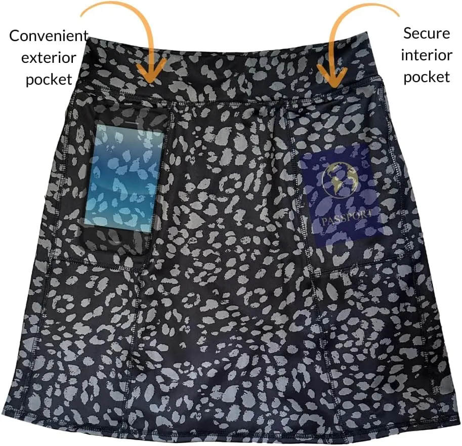 BANDI Pocketed Skirt - Women's Everyday Skirt with Pockets, UPF 50, 4-Way Stretch, Lightweight, Wrinkle-Free – Made in USA