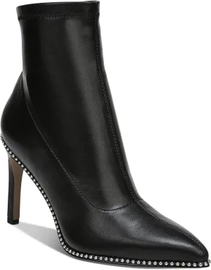 Bar III Womens Melanay Leather Embellished Booties Black 10 Medium (B,M)