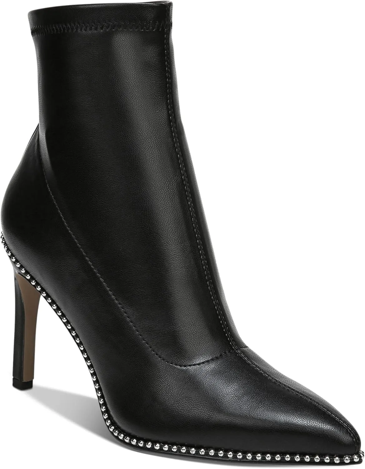 Bar III Womens Melanay Leather Embellished Booties Black 10 Medium (B,M)