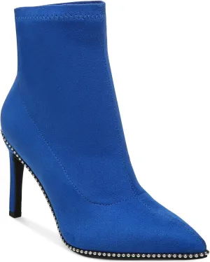 bar III Womens Melanay Stretch Pull On Ankle Boots Blue 6.5 Medium (B,M)