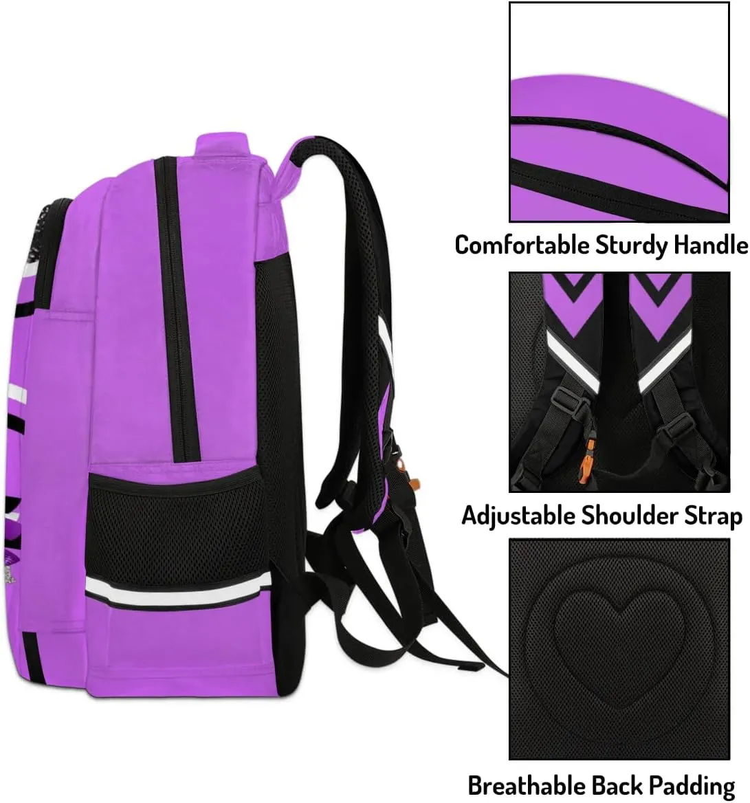 Bardic Personalized Cheer Backpack Kids Backpack for Girls Boys Custom Backpacks Schoolbag for Children Backpack Glitter Cheerleader Gift for Kids