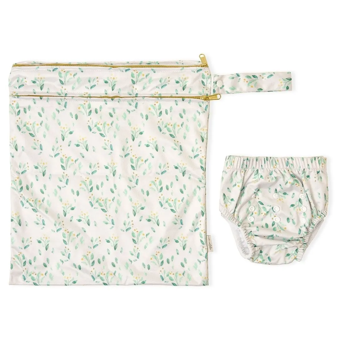 Bare and Boho - Swim Nappy & Wet Bag (Pandanus Design)