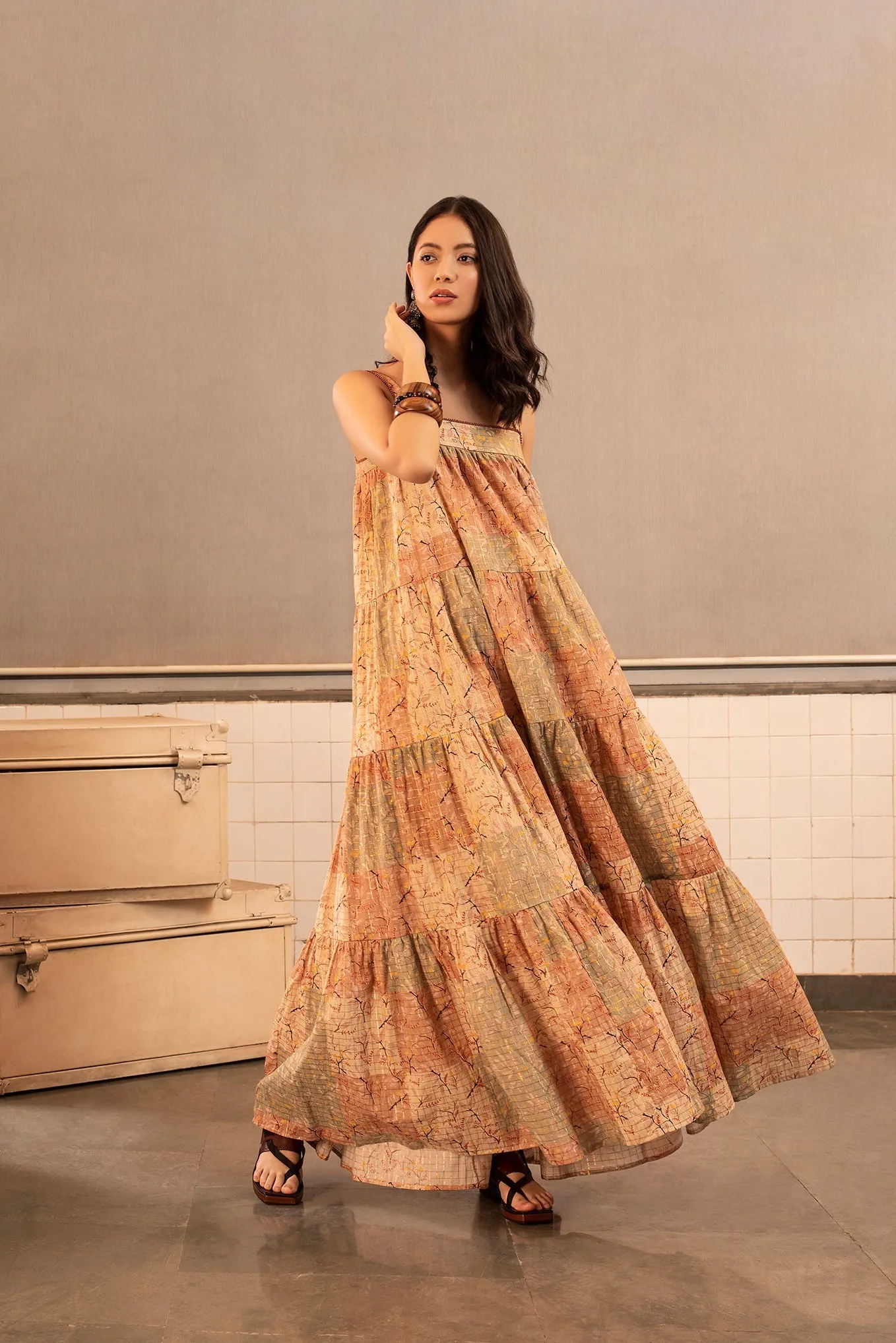 Beige Dolphy Strappy Maxi
