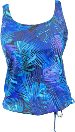 BIMEI Pocketed Split Mastectomy Swimsuit Tankini Swimwear Women Two Piece Swim Top Shorts Bathing Suits 238