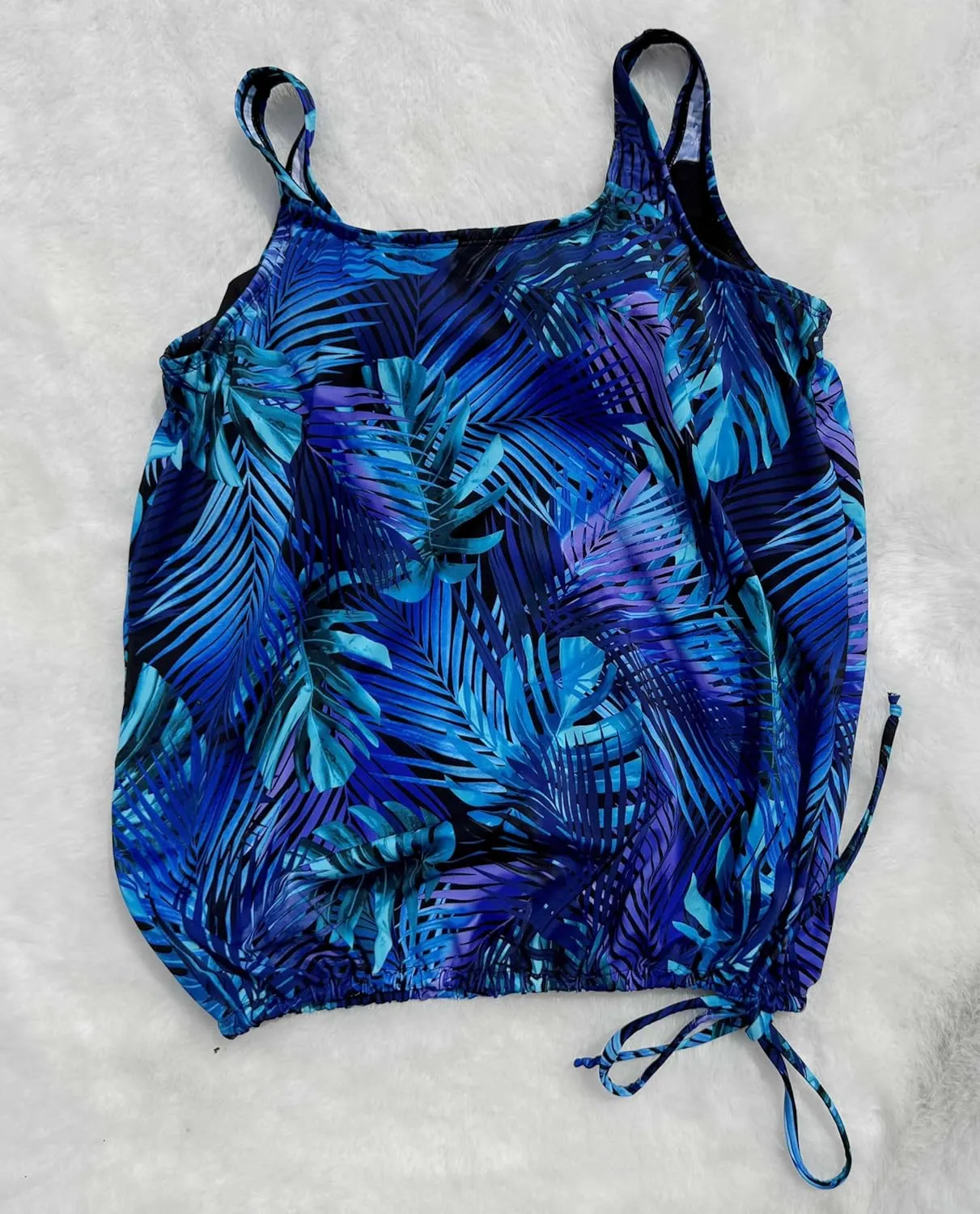 BIMEI Pocketed Split Mastectomy Swimsuit Tankini Swimwear Women Two Piece Swim Top Shorts Bathing Suits 238