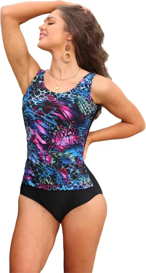 BIMEI Women's One Piece Mastectomy Swimsuit Pocketed Swimwear for Silicone Fake Breast Form 125