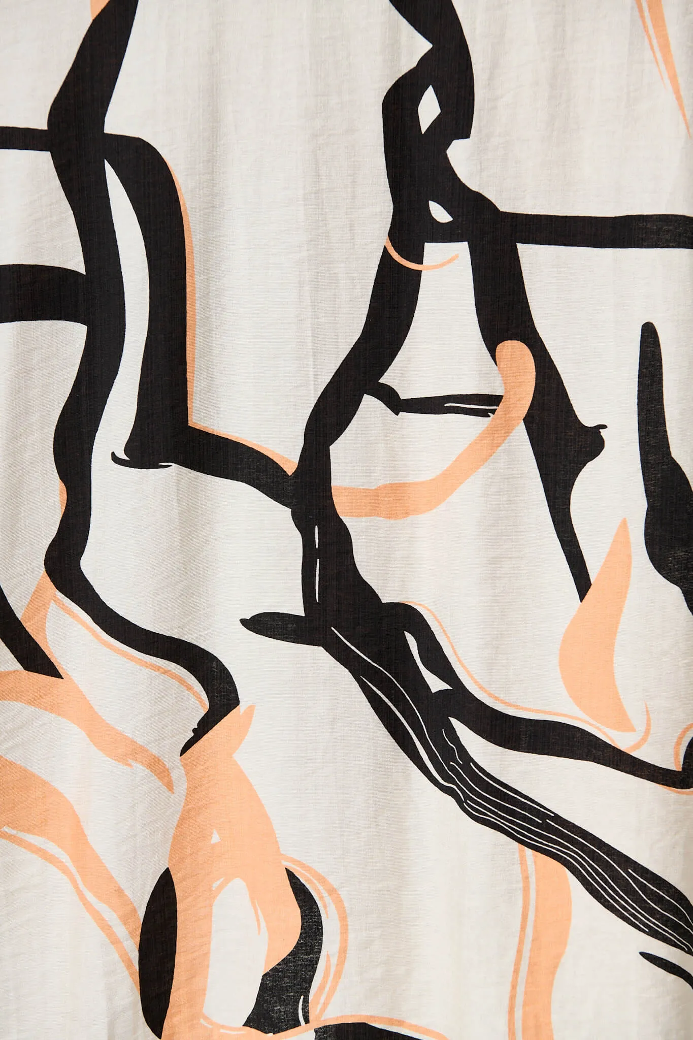 Bindi Midi Dress In Beige With Black Print