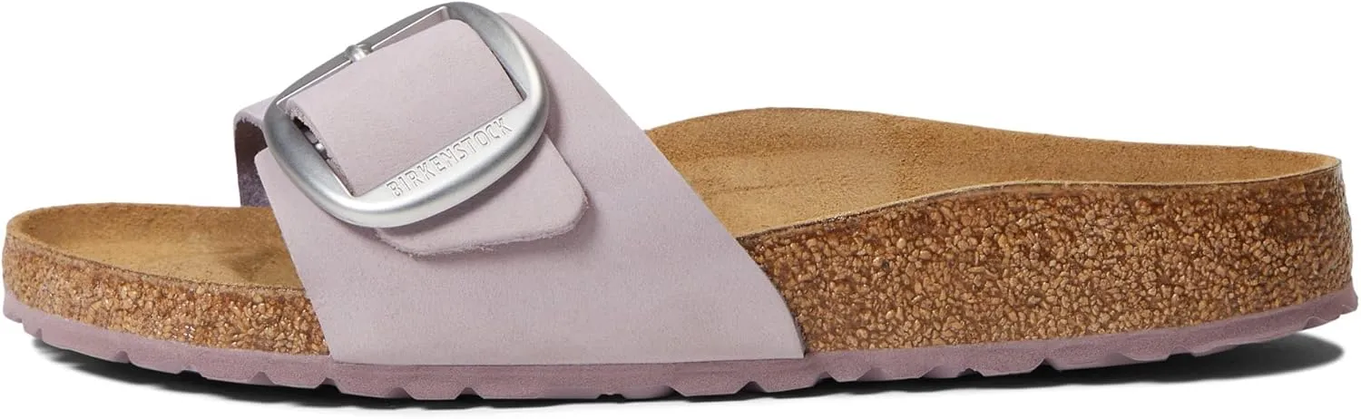Birkenstock Women's Madrid Big Buckle Washed Metallic Rose