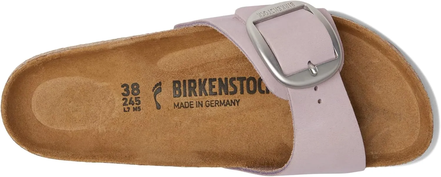 Birkenstock Women's Madrid Big Buckle Washed Metallic Rose