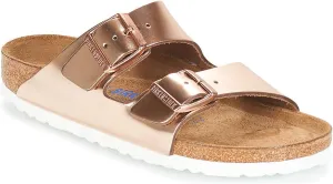 Birkenstock Women's Open Toe Sandals, Brown Metallic Copper Metallic Copper, 9.5 Narrow
