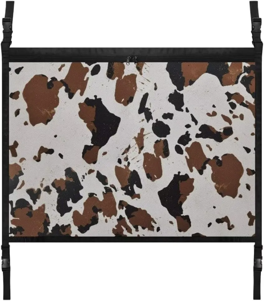 Black Brown Spot Car Roof Storage Bag Car Seat Back Hanging Bag Multi-Purpose Car Bag Storage Box Organizer Pouch Pocket Inner Car Accessories Compatible with Most Vehicles