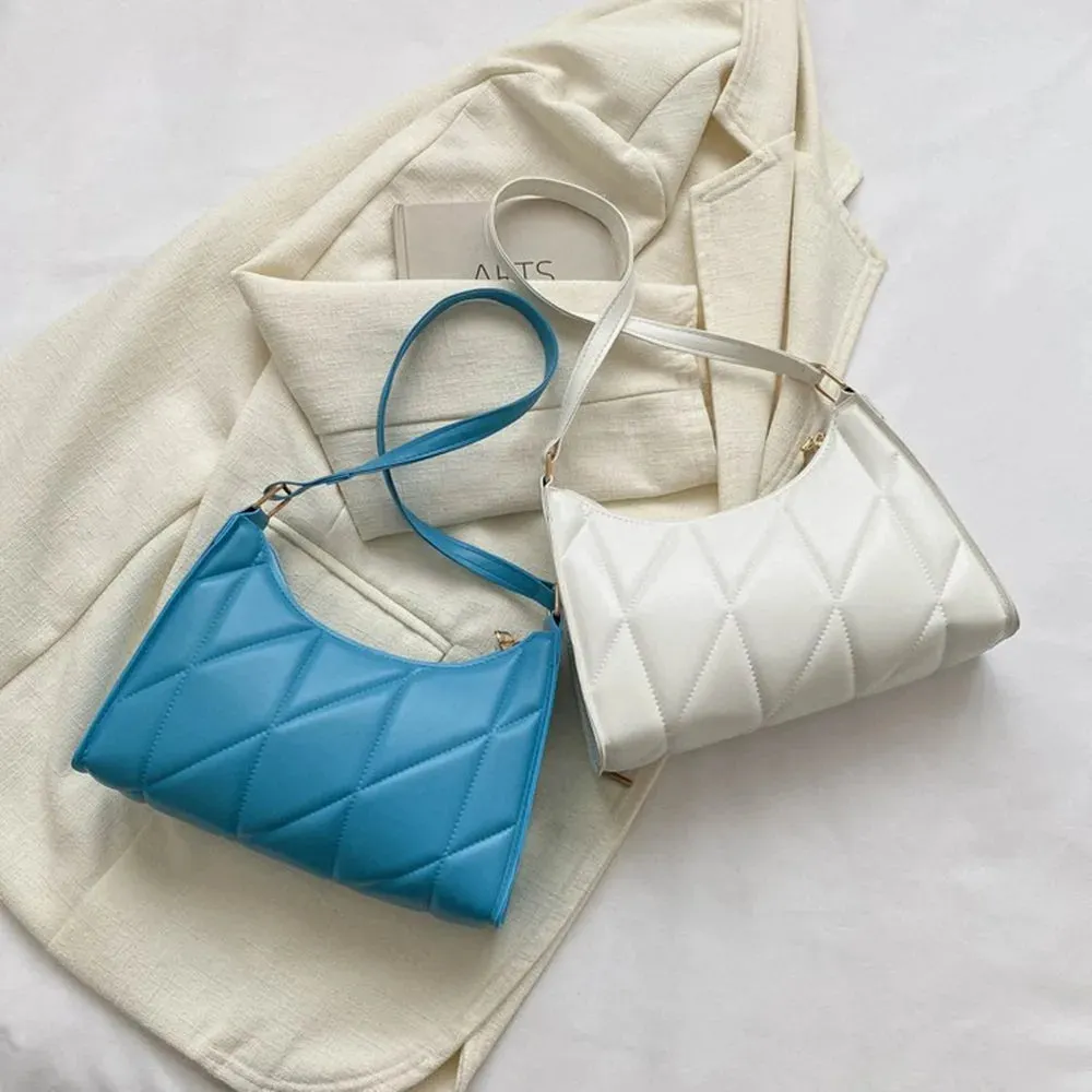 Black Trendy Women Shoulder Bag Pu Handbags Crossbody Bags Small Handle Bags Shopper Clutch Purse Niche Chain Armpit Bag