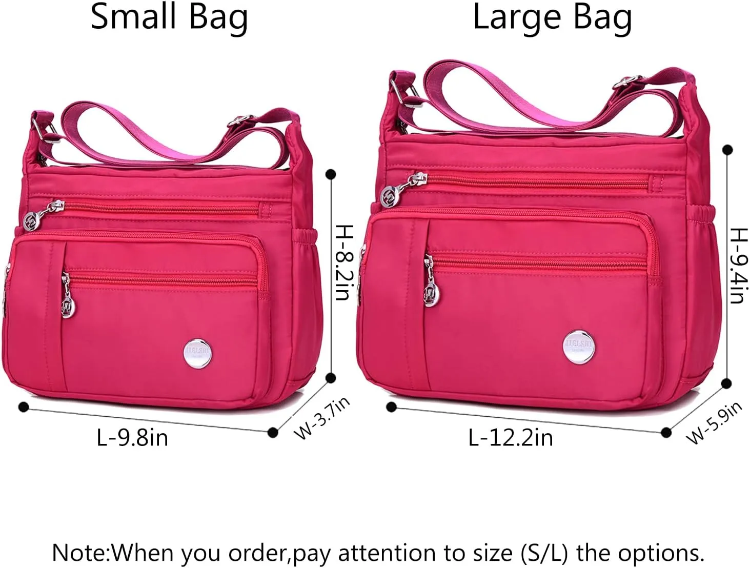Blostirno Women's Crossbody Bag Nylon Waterproof Shoulder Handbags Purses Travel Bags with Muitipockets
