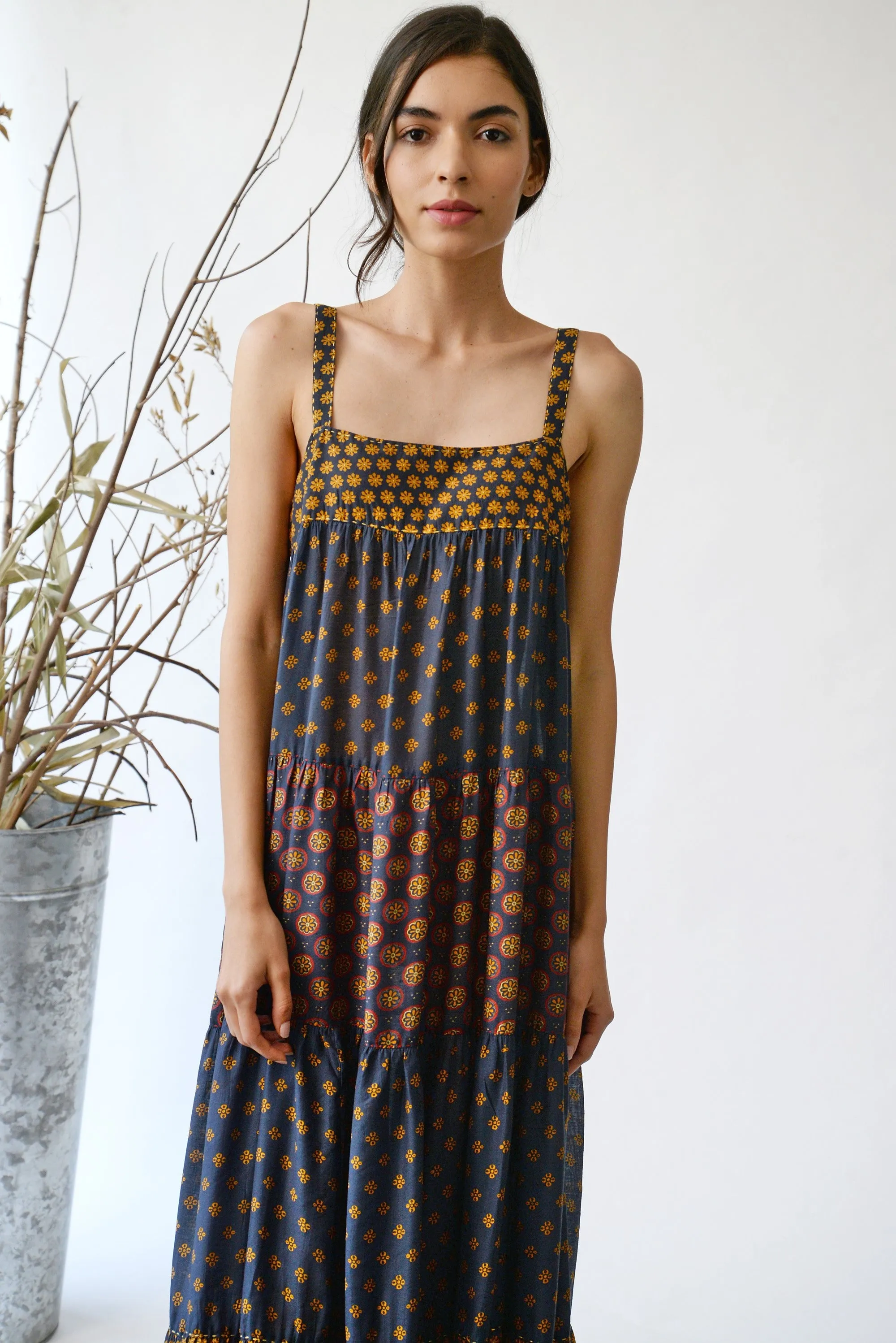 Blue Temara Strappy Maxi Dress