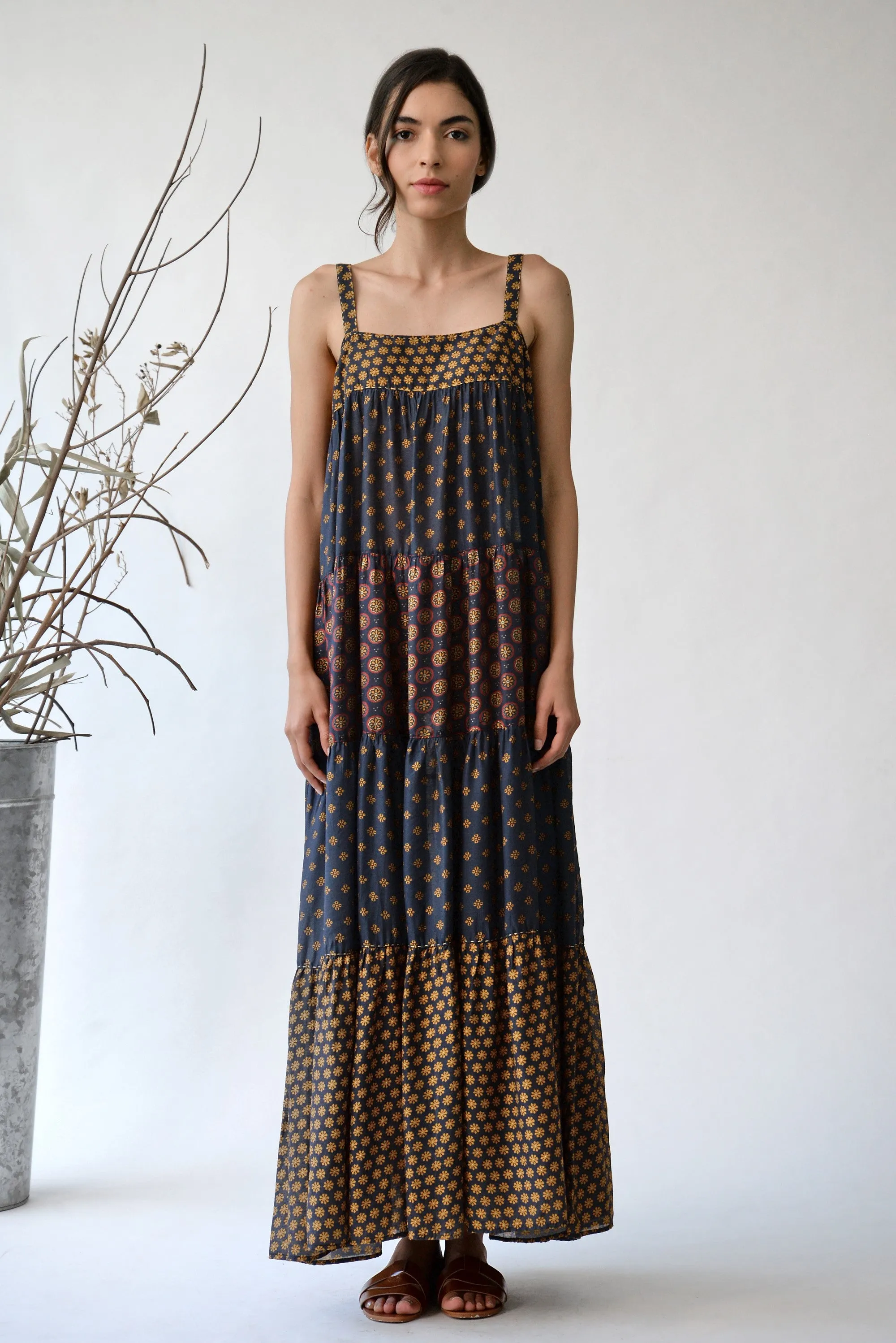 Blue Temara Strappy Maxi Dress