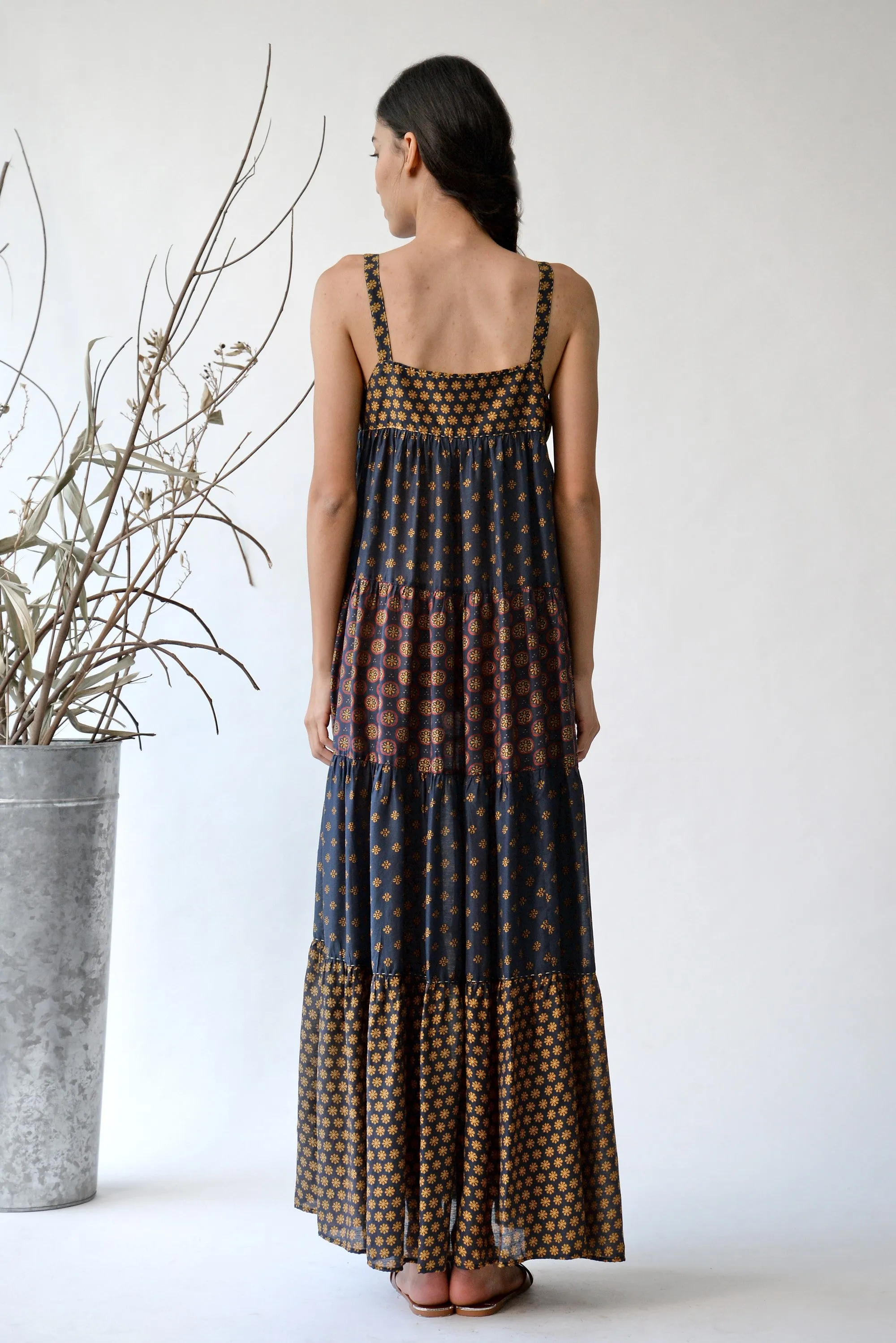 Blue Temara Strappy Maxi Dress
