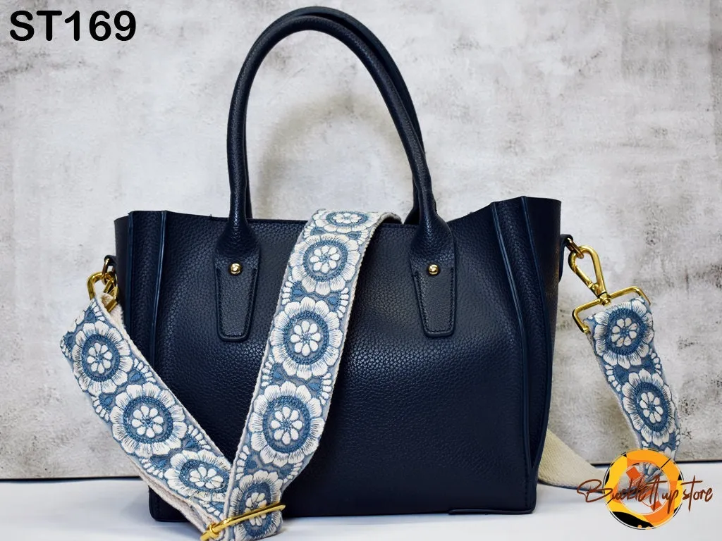 Boho Guitar Strap Gift Wife Embroidered Canvas Bag Strap Purse Strap Messenger Crossbody Strap Purses Handbag Embroidery Replacement Strap