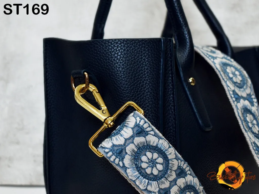 Boho Guitar Strap Gift Wife Embroidered Canvas Bag Strap Purse Strap Messenger Crossbody Strap Purses Handbag Embroidery Replacement Strap