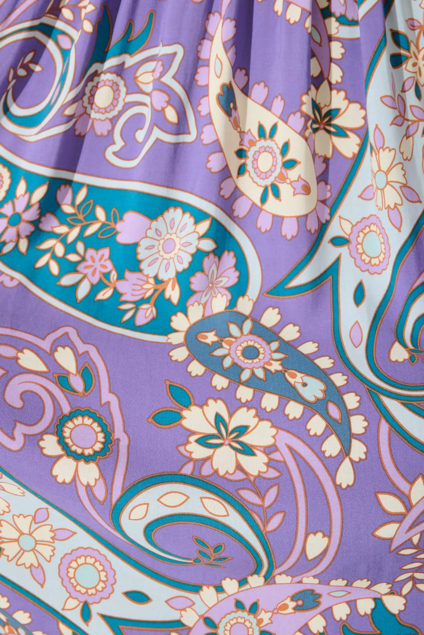 Break Free Maxi Dress In Purple With Blue Paisley Print