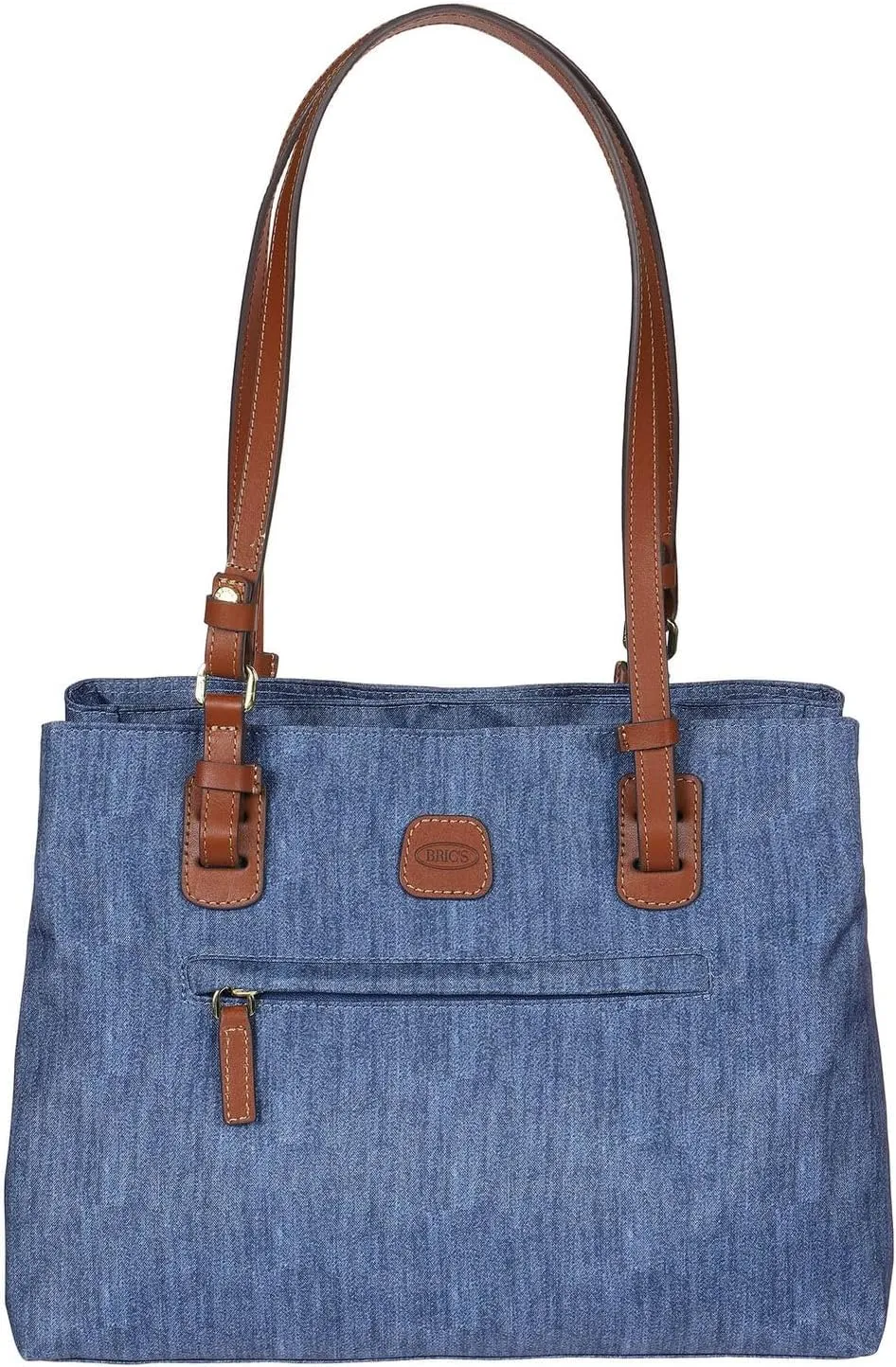 Bric's X Travel Shopper Bag - Medium Handbag with Genuine Leather Straps - Can be worn Over the Shoulder or Cross Body