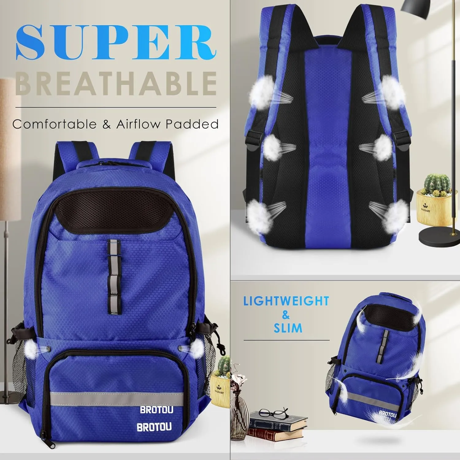 BROTOU Soccer Backpack Sports Bag with Ball Holder and Shoe Compartment for Football Basketball Volleyball Rugby