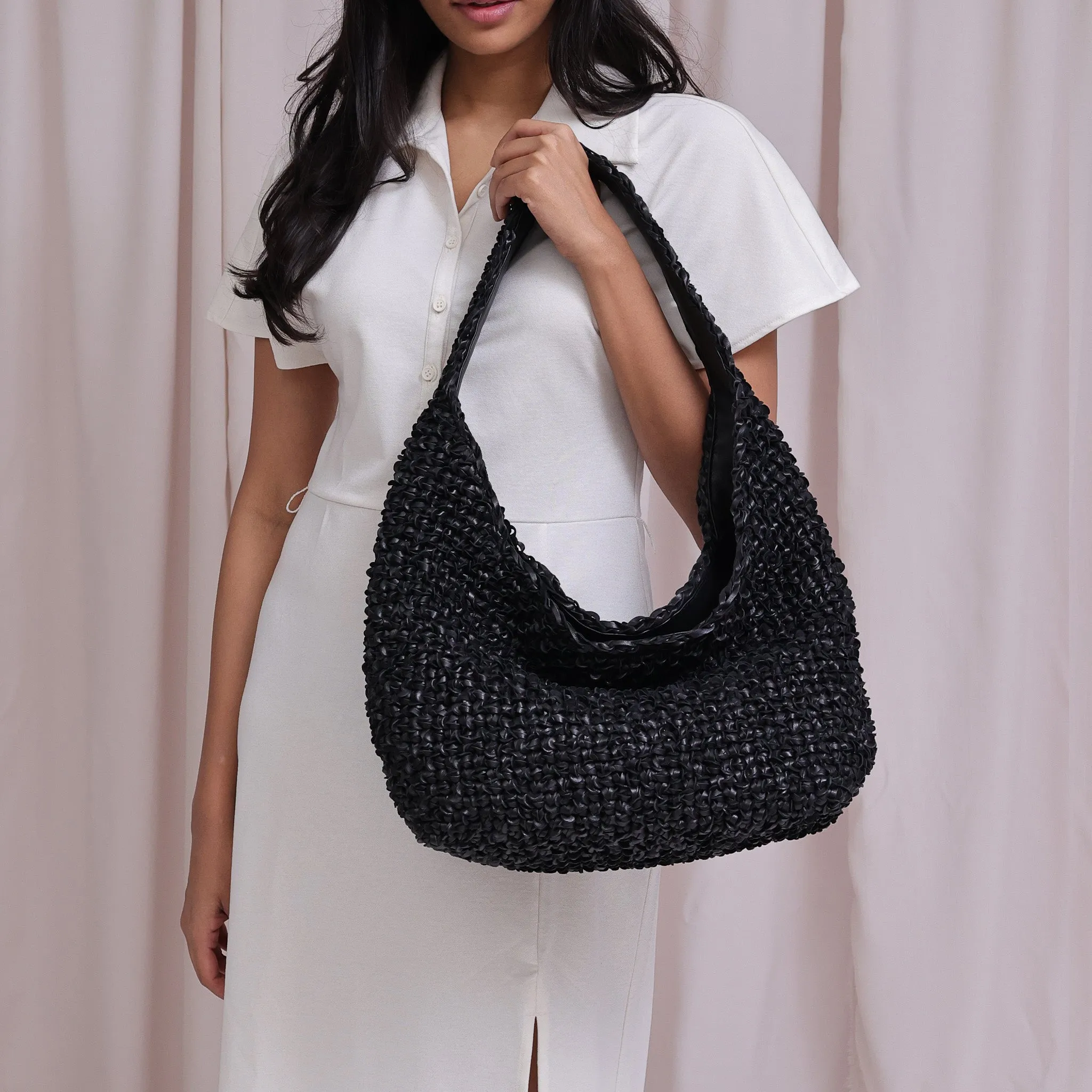 CA 1577 - HOBO BAG - BLACK