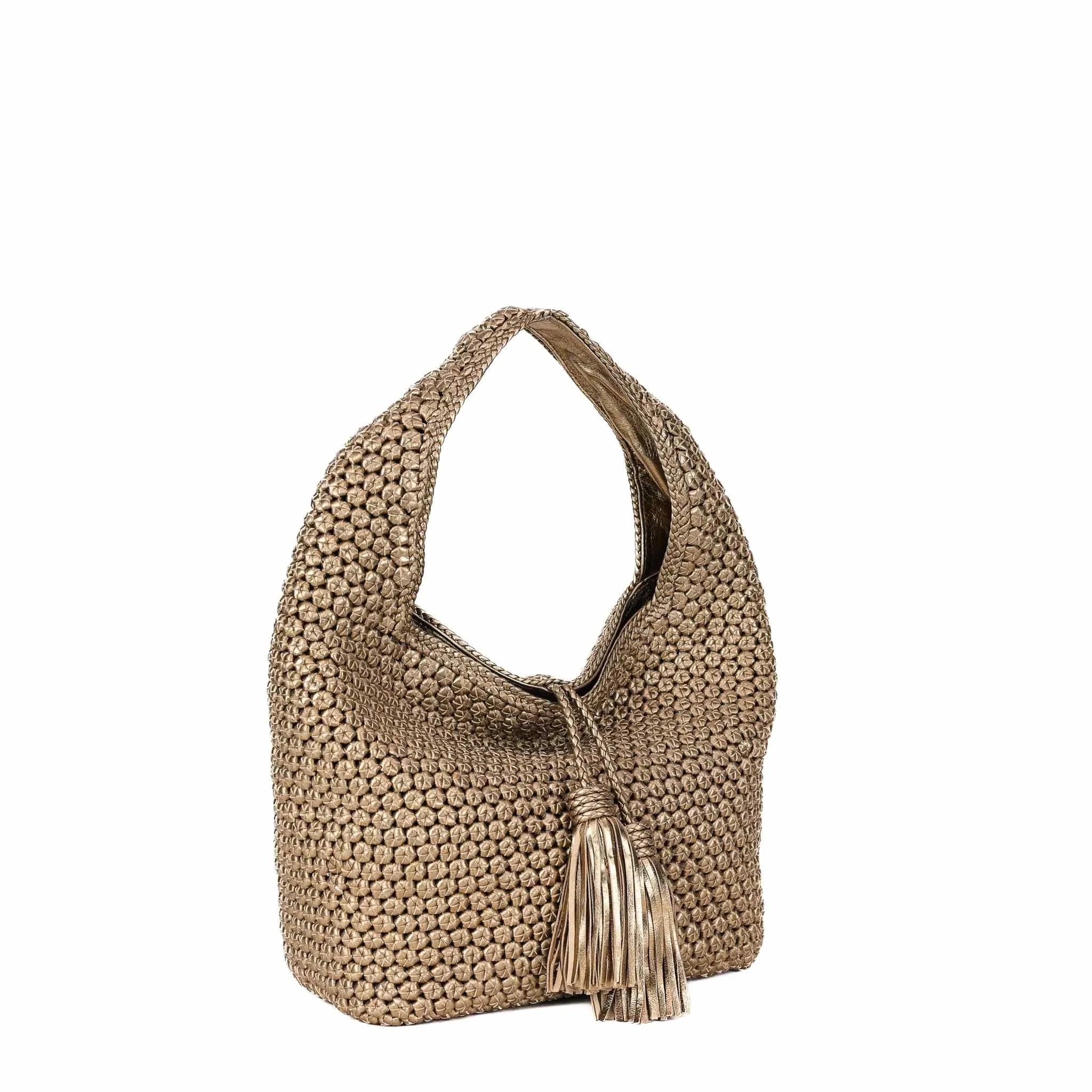 CA 538 - OCTO HOBO BAG - METALLIC COPPER