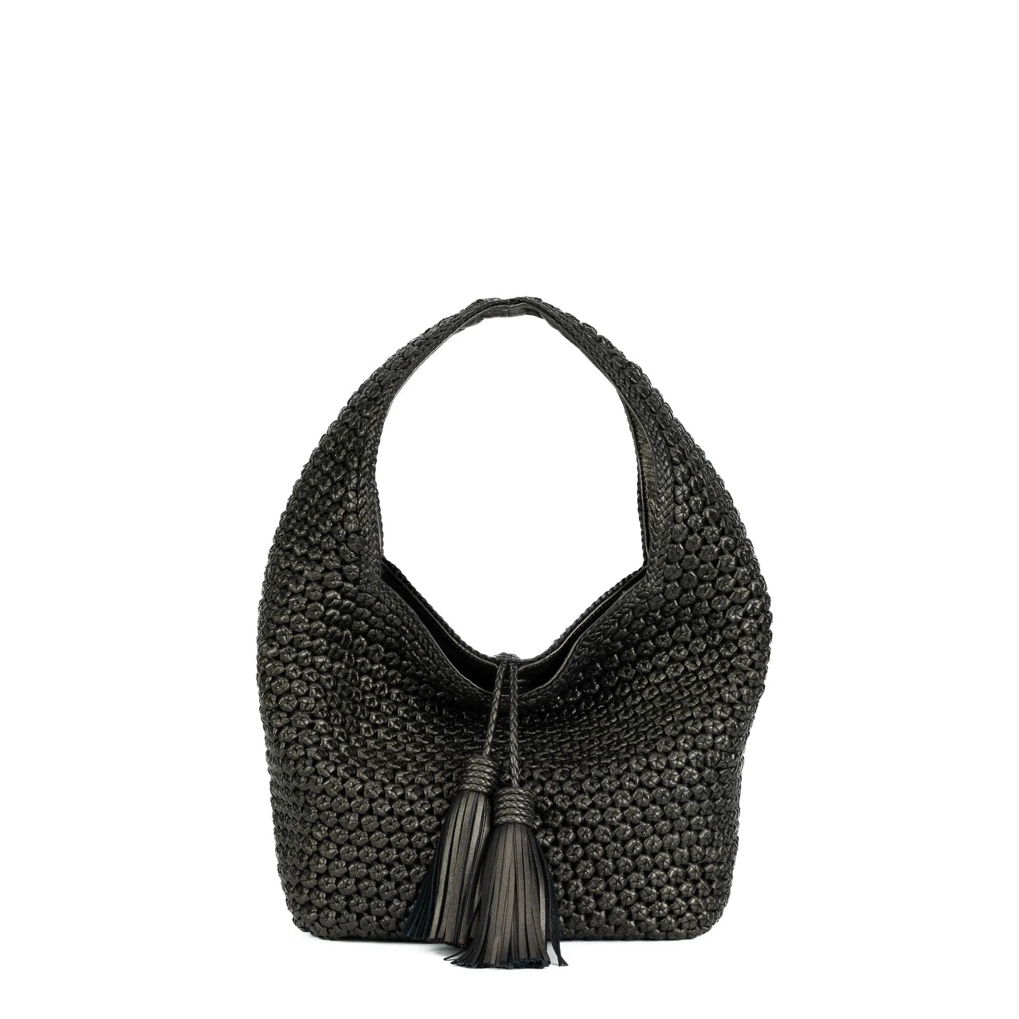 CA 538 - OCTO HOBO BAG - METALLIC PEWTER