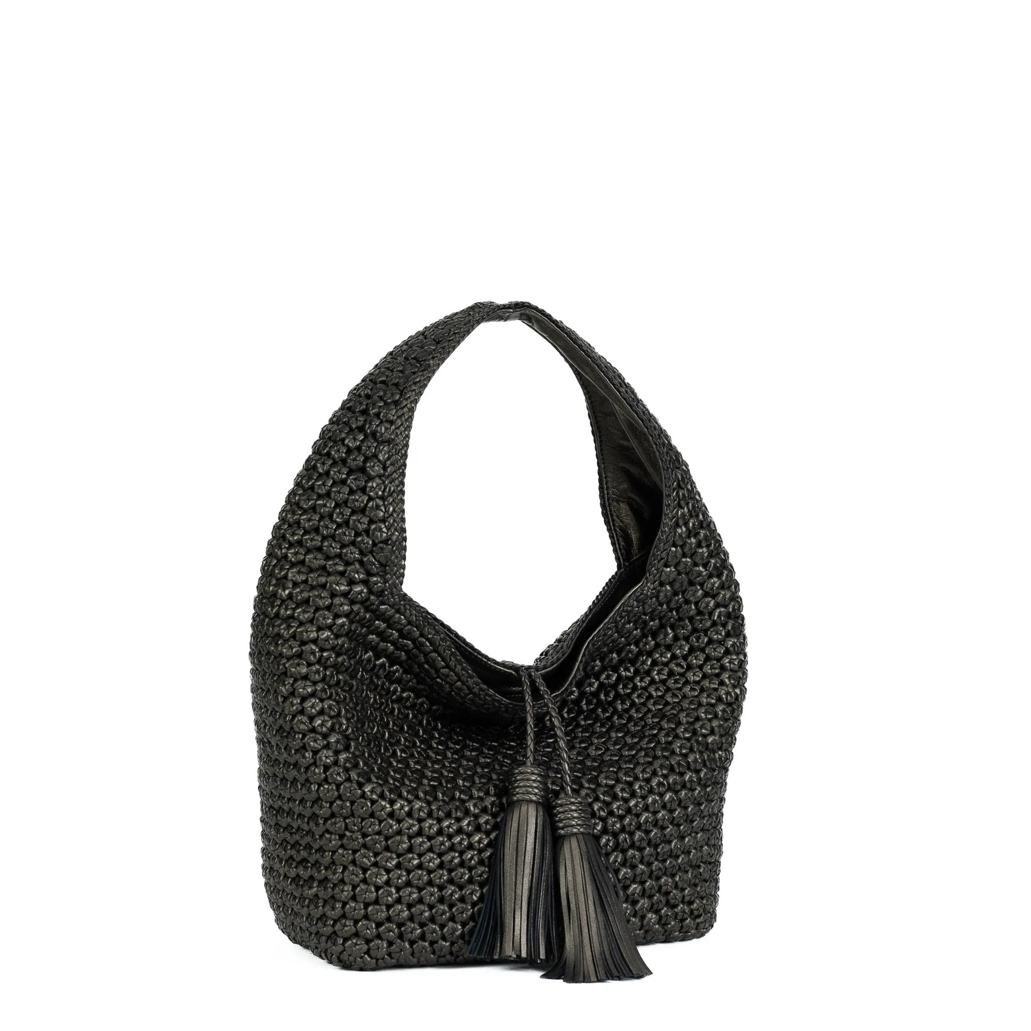 CA 538 - OCTO HOBO BAG - METALLIC PEWTER