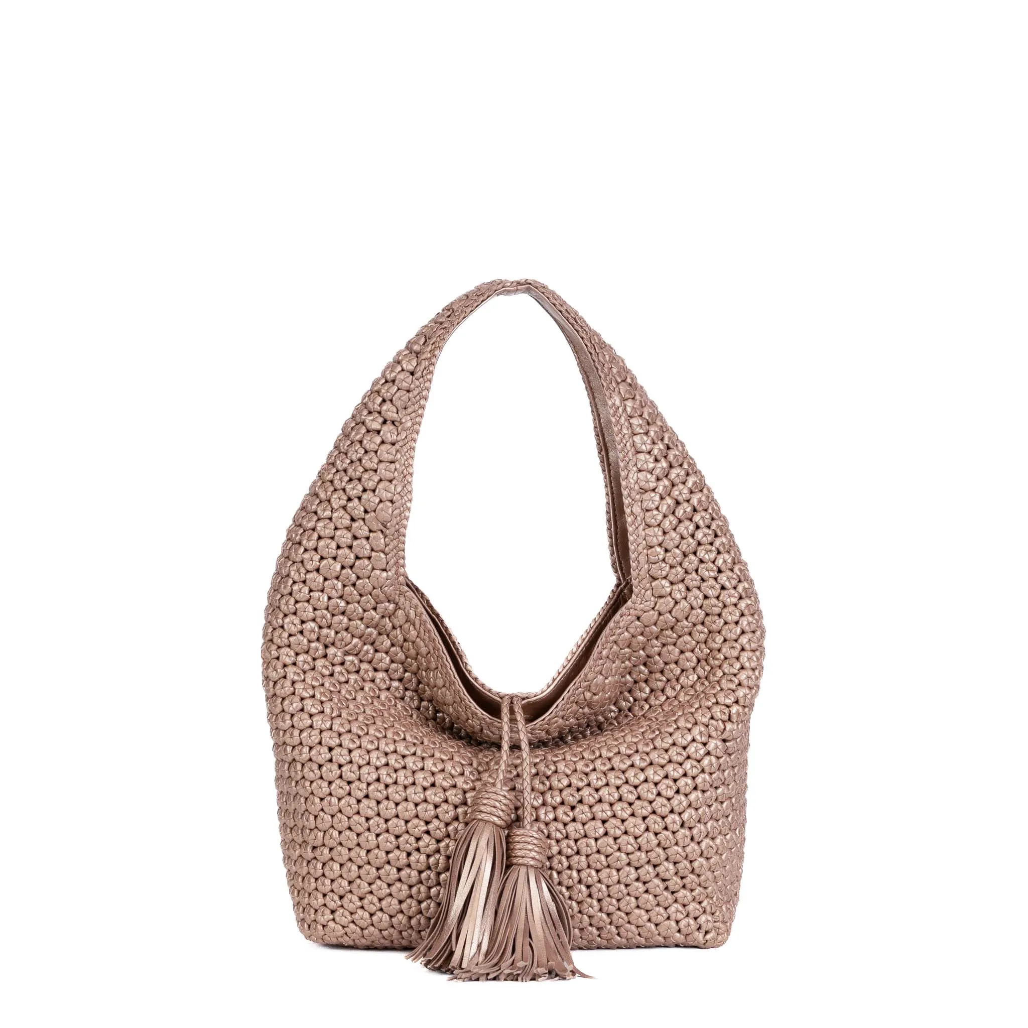 CA 538 - OCTO HOBO BAG - METALLIC ROSE GOLD