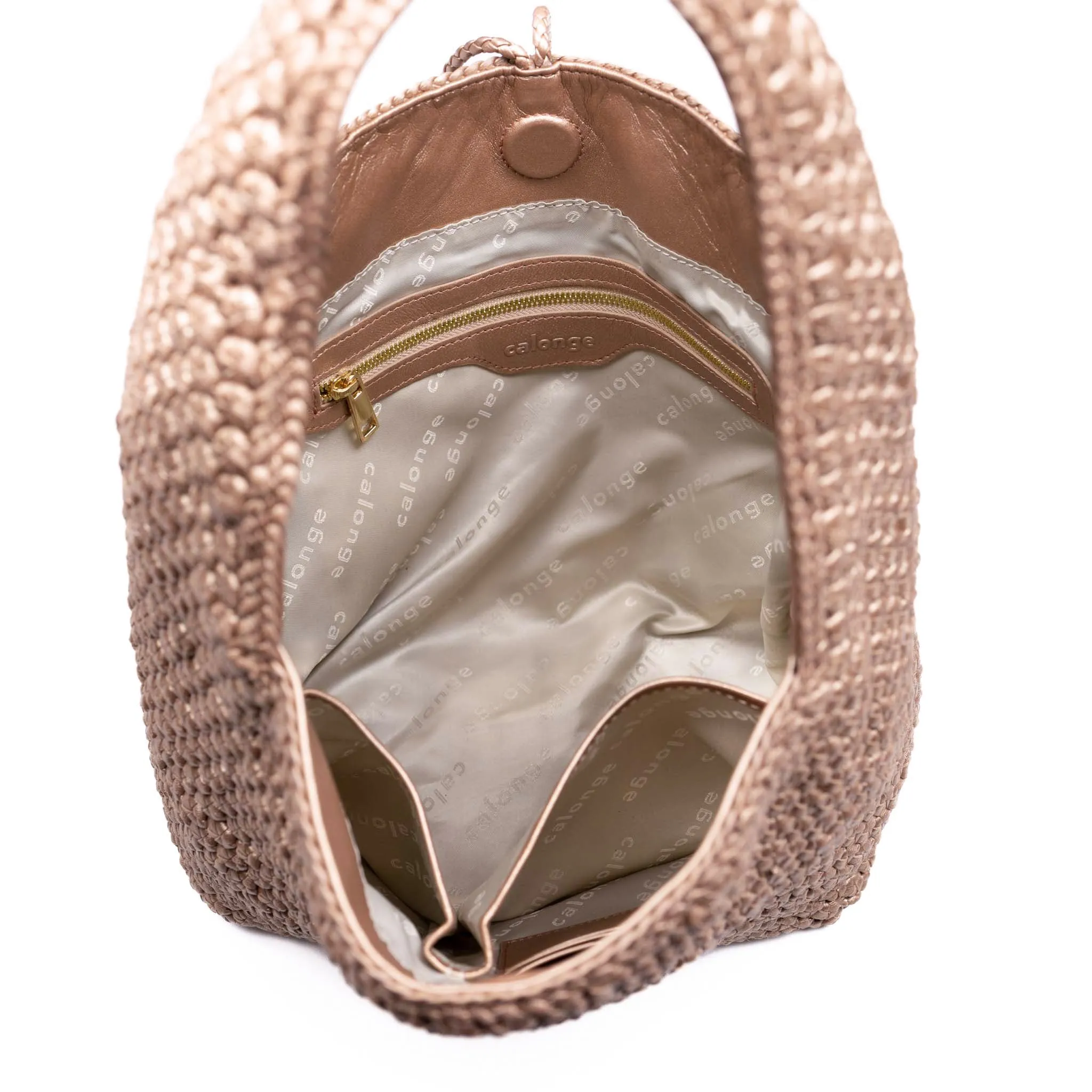 CA 538 - OCTO HOBO BAG - METALLIC ROSE GOLD