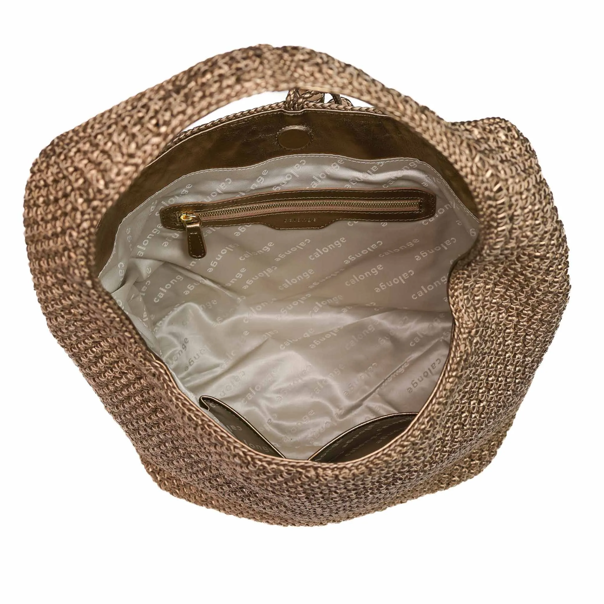 CA 539 - OCTO HOBO BAG - METALLIC COPPER