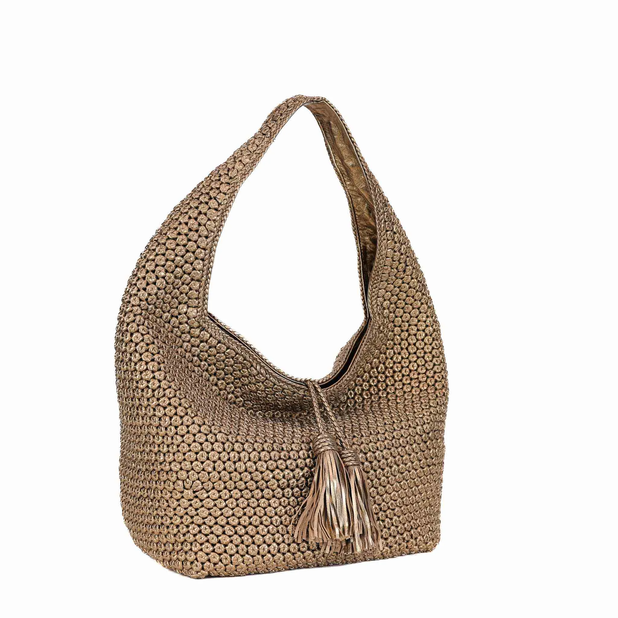 CA 539 - OCTO HOBO BAG - METALLIC COPPER