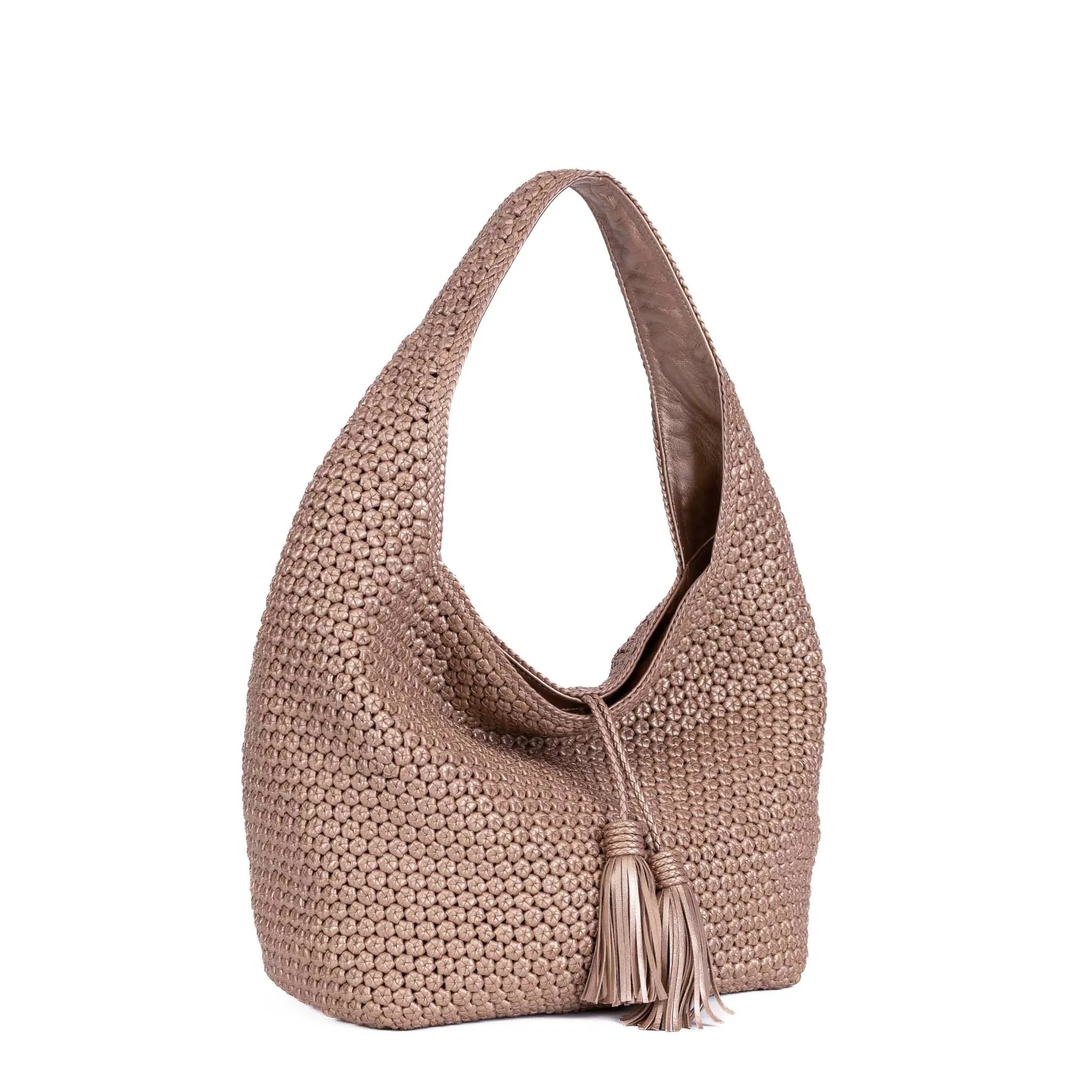 CA 539 - OCTO HOBO BAG - METALLIC ROSE GOLD