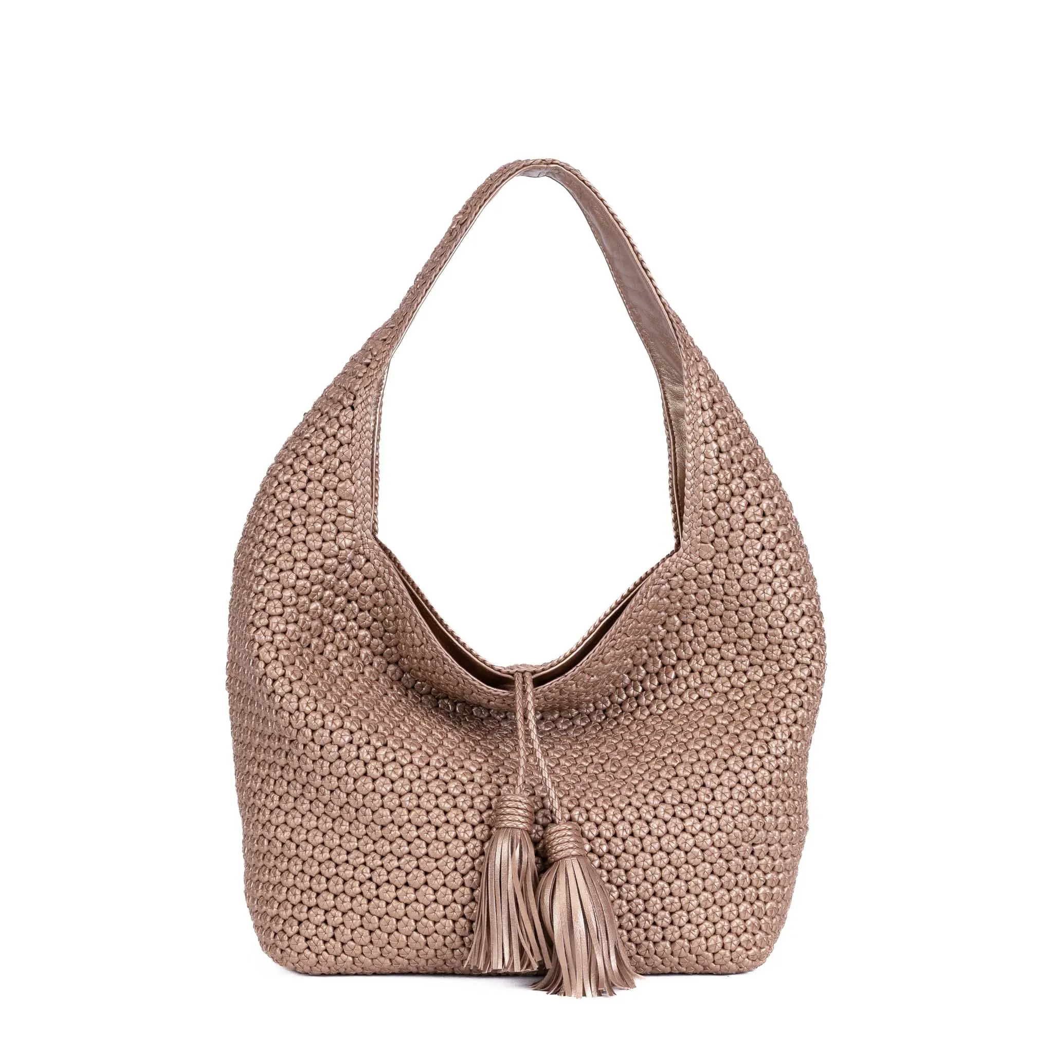 CA 539 - OCTO HOBO BAG - METALLIC ROSE GOLD