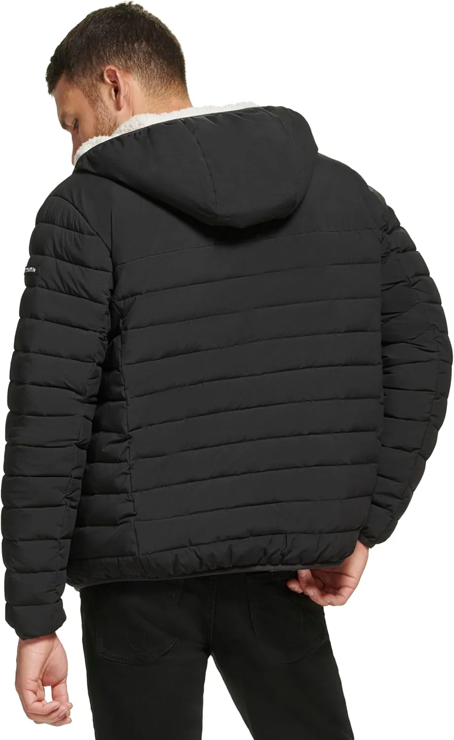 Calvin Klein mens Mid-weight Sherpa Lined Puffer
