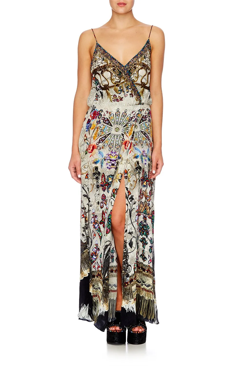CAMILLA - STRAPPY WRAP DRESS 'RAISE YOUR GLASS'