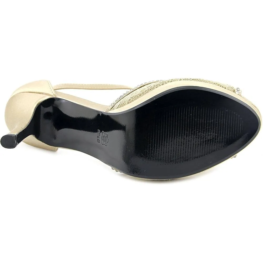 Caparros Wynn Women Open-Toe Canvas Ivory Slingback Heel