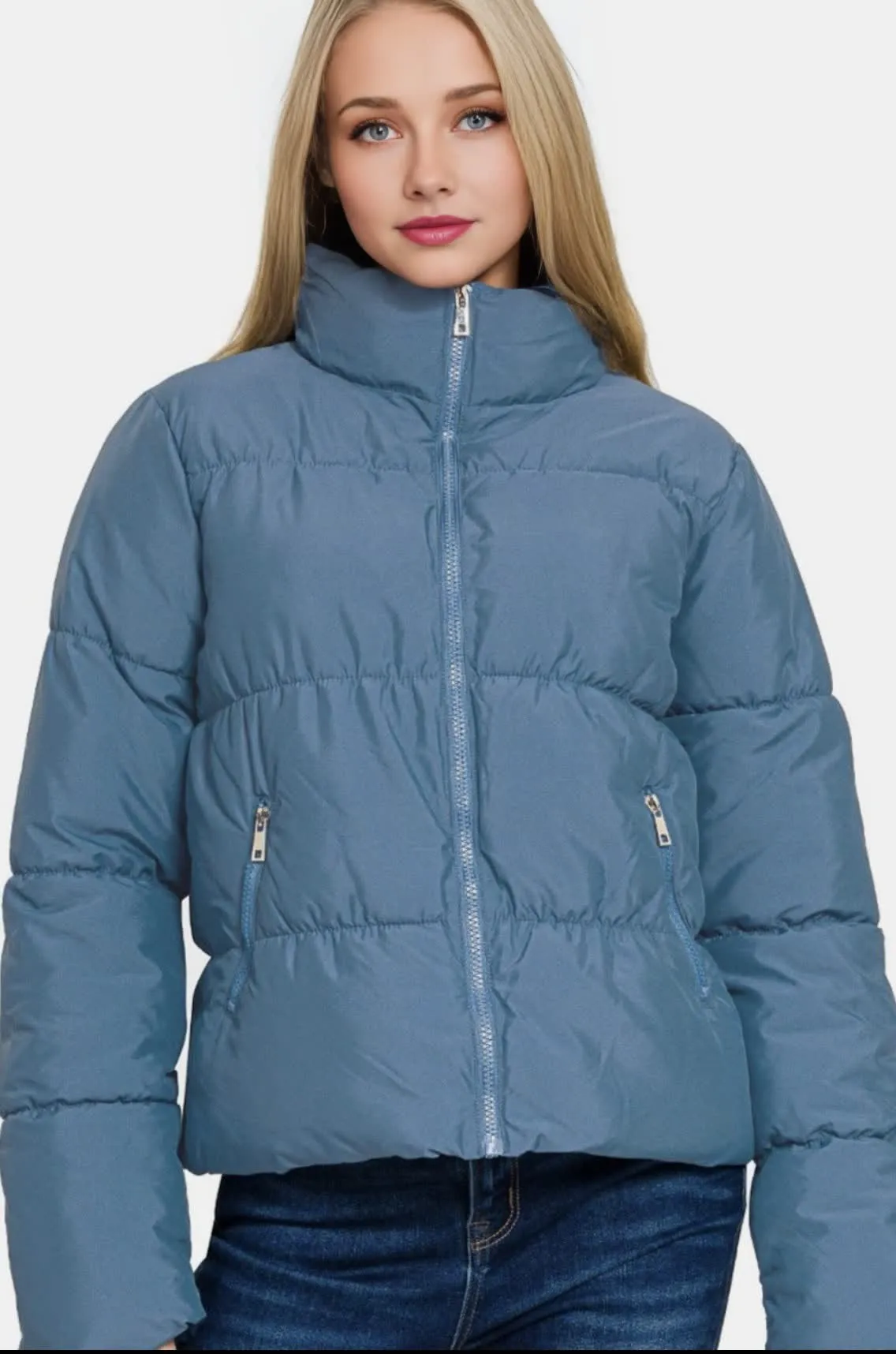 Caroline Blue Puffer Jacket