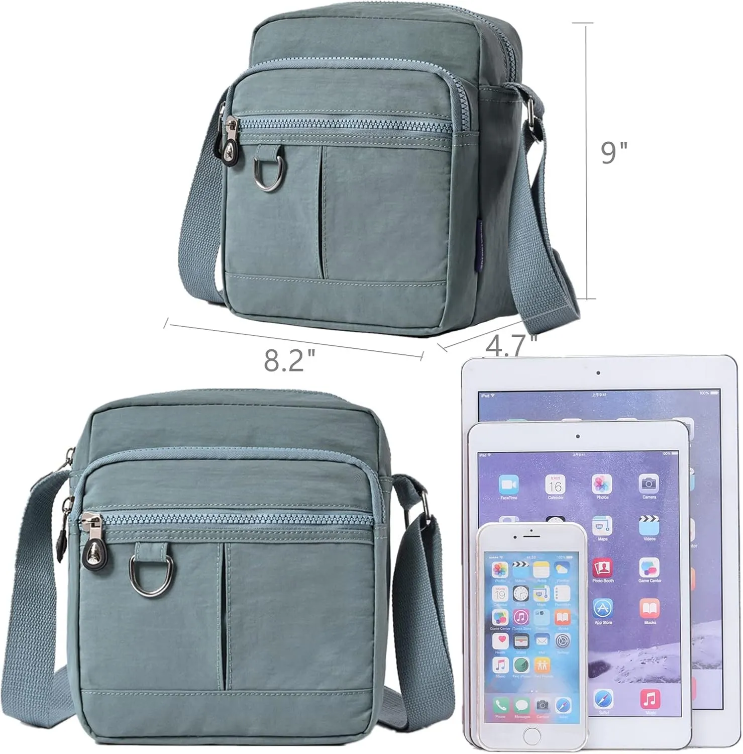 Casual Nylon Crossbody Purse Bag Waterproof Lightweight Shoulder Bag for Women Handbag
